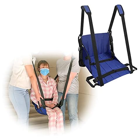 NEPPT Patient Lift Aid Stair Transfer Boards for Wheelchair User Slide Transfer Belts for Lifting Seniors, Elderly, Handicap Medical Devices for Home Use（6 Handles+2 Shoulder Straps） Cover