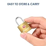 4 Pack TSA Approved Travel Luggage Locks with Keys, Solid Brass Copper Keyed Padlock, Small Locks for Suitcase, Backpack, Gym Locker, Jewelry Box, Gold-by GIVERARE - Image 3