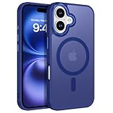 BENTOBEN Compatible with iPhone 16 Plus Case for Magnetic iPhone 16 Plus Phone Case [Compatible with Magsafe] Slim Translucent Matte Shockproof Bumper Drop Protection Girl Women Boy Cover, New Blue