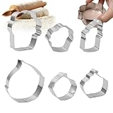 Cookie Cutter, Fun Cookie Cutter,Edelstahl 6 Stücke Geburtstag Keksschneider Cartoon Küche Gadgets - Süße Küchenutensilien, Spesoktor für Hochzeiten, Thanksgiving, Weihnachten