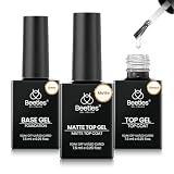 Beetles Gel Top Coat Matte Top and Base Coat Set 3 Pcs 7.5ml