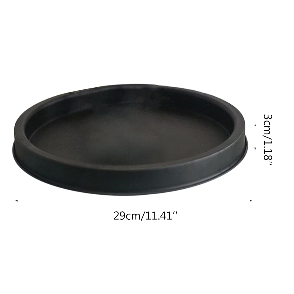 Mattschwarzes Metall-Kerzentablett – Handgefertigte Tischdekoration Für Couch- & Esstisch (groß, 29 Cm Durchmesser)