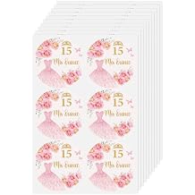 60 Pcs Mis Quince Stickers,Mis 15 Anos Stickers for Quinceanera Party Favors,Recuerdos para 15 Anos Quinceaneras Decorations