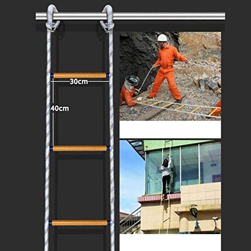 Escalera de emergencia reutilizable con cuerda de nylon portátil y muy resistente 3