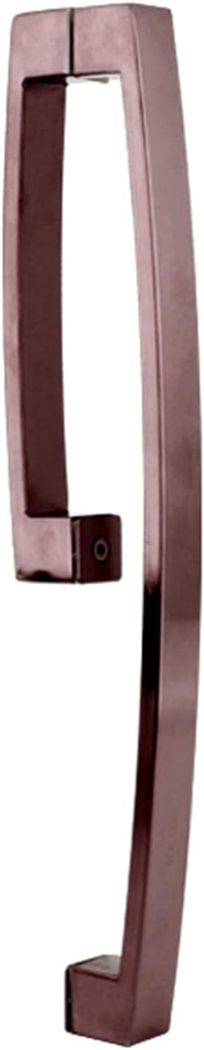 Glass Door Handle Door Pull L-Shaped, Arc Door Hardware Set for Shower Bathroom Glass Door, 304 Stainless Steel Pipe Bar Handles, 15 X 30 mm (Color : Rose Gold)