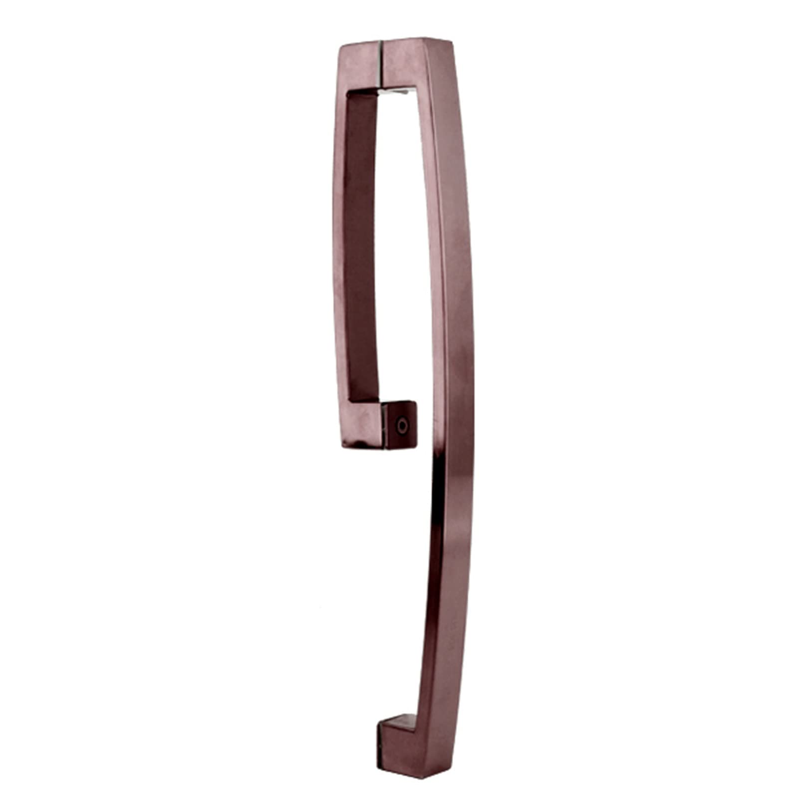 Poignée de porte en verre en forme de L pour une salle de bain moderne et lumineuse