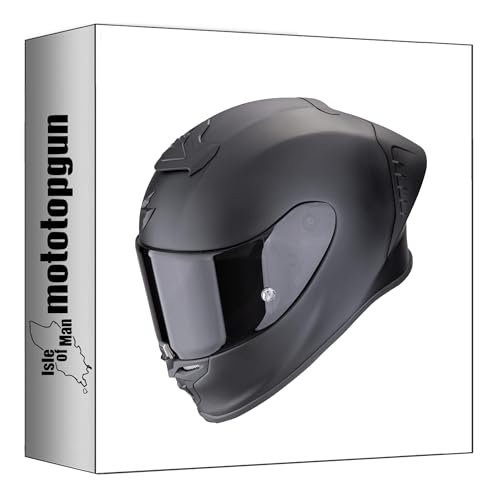 Casque intégral Scorpion Exo-R1 Evo II Air Solid noir mat en taille L pour moto
