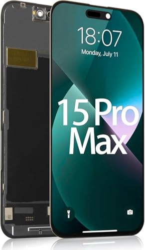 ETech61 iPhone 15 Pro Max LCD Screen Replacement In-Cell Display with Touch Digitizer Assembly Compatible with A2849 A3105 A3106 A3108 Front Repair Screen Screen Only