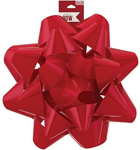 Berwick Offray Giant Red Christmas Bow, 11.75" W x 10.75" x L 6.125" H