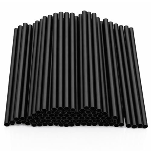 100 Pcs Black Cocktail Straws 5.12 Inch Short Disposable Plastic Drink Straws Small Short Drinking Straw for Whiskey Bar Club Cocktail Cold Drinks Cups Travel Mugs Crafts Home Bars Use