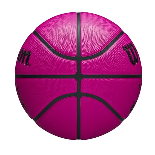 Image of WILSON NBA DRV Outdoor Basketball with Pump - Pink, Size 7-29.5 inch