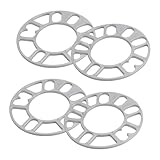 Wevdn 4 PCS Universal Wheel Spacer, 5mm Thicken Steering Wheel Adapter Spacer for Most 4 Lug & 5 Lug, Aluminum Alloy Shims Hubcentric Spacer for 98-120 Multiple Bolts Pattern