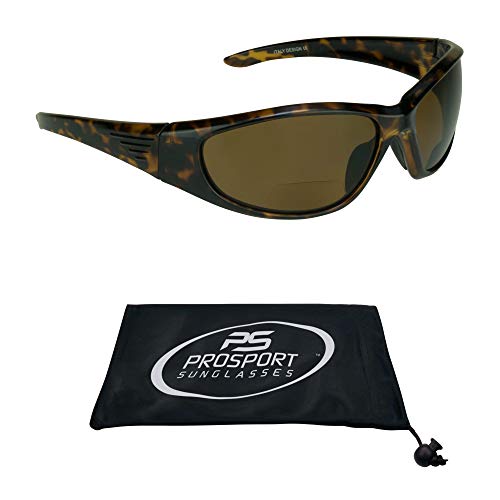 proSPORT Polarized Bifocal Sunglasses Readers for Men Women Full Sport Wrap Frame Fishing