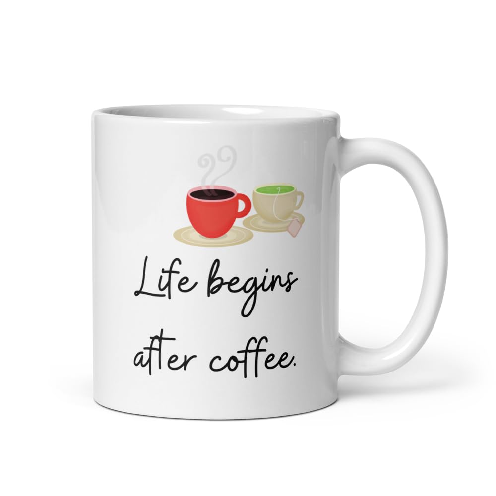 MAGIOO Ceramic Coffee Mug- 1 Pc - 312ml with Funny Coffee Quotes –Microwave & Dishwasher Safe, Gift-Ready Box – Perfect for Coffee, Tea, and Hot Chocolate