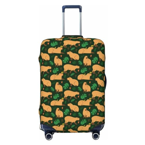 ERTYBD Travel Luggage Cover - Vegetation Capybara Washable Suitcase Covers Protector Fits 18-32 Inches Luggage