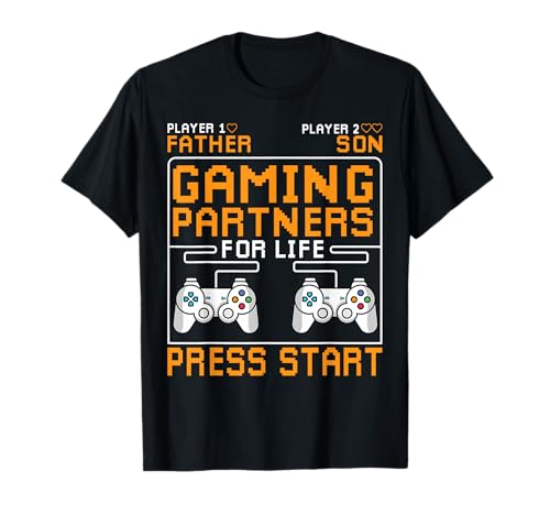 Father And Son Gaming Partners for Life Video Game Gamer Maglietta
