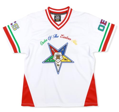 Big Boy Headgear Order of The Eastern Star M16 Football Jersey White [M]