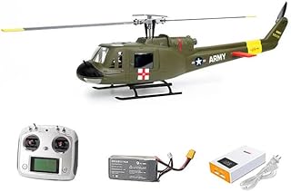 Helidirect FlyWing UH-1 Iroquois V4 Scale Helicopter RTF - FlyWingRC Remote Control Helicopter for Adults (Green)