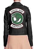 ➤ Diese Womens Southside Kunstlederjacke mit Schlangengabel-Logo mit feinster Qualität aus Kunstleder mit hoher Aufmerksamkeit für Details und engagierter Handwerkskunst.