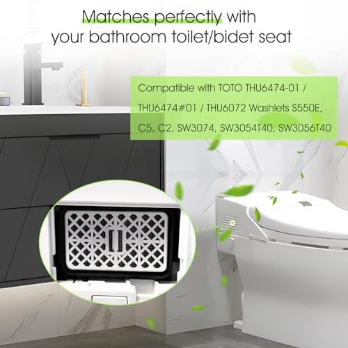 Cartucho de filtro desodorizante catalisador para Toto THU6474-01/THU6474#01 THU6072 Washlets S550E