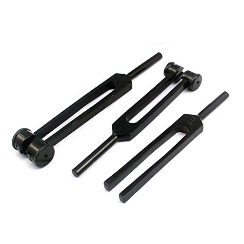 G.S Limited Edition - Tactical Black - Set of 3 PCS Aluminum Sensory Tuning Forks C 128 256 512 Best Quality