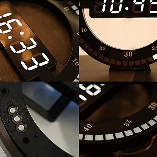 Reloj despertador digital LED para pared y dormitorio con sensor de brillo automático 7