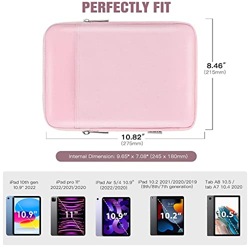 TiMOVO 9-11" Tablet Sleeve Bag for iPad 11-inch A16 2025, iPad 10.9"/10.2", Ab-Pink, 9-11 Inch - Image 2