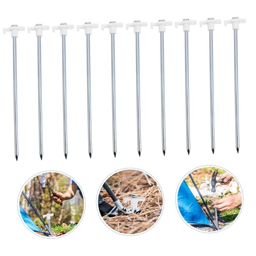 Piquetas de tienda de camping alargadas de acero inoxidable resistentes 4