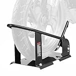VEVOR Motorcycle Wheel Chock, 1800 lbs Capacity Wheel Cradle Holder, Heavy-duty Steel Motorcycle Front Wheel Stand with 3 Adjustable Holes, For 15"-21" Off-Road Motorcycles, Standard Motorcycles