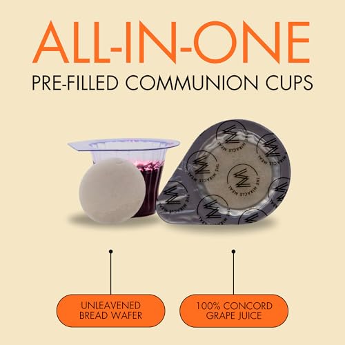 Image of Travel Pack - The Miracle Meal Pre-Filled Traditional Communion Cup - Bag of 50 with Wafer and 100% Concord Grape Juice
