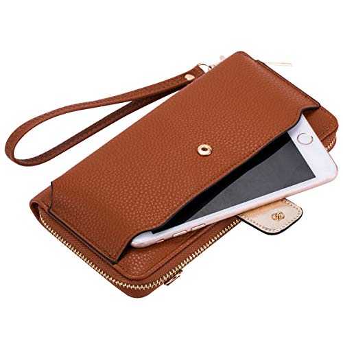 Image of K . A Womens Wristlet Wallet Crossbody Bag Cellphone Purse Handbag RFID Card Slots 2 Strap Wrist
