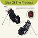 GoHimal 14 Way Golf Stand Bag, Golf Bags for Men with Stand, Top Dividers Ergonomic with 10 Pockets Golf Club Bags, Black