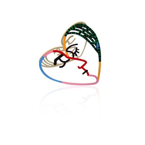 World Of Judaica David Gerstein Cara a Cara corazón Escultura