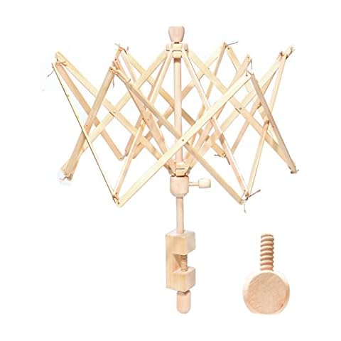 Yarn Swift,Wooden Umbrella Swift Yarn Winder, Wood Swift Yarn Holder,24" Hand Crafted Skein & Hanks Winder | Knitting Crochet Cover