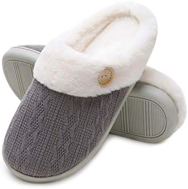 Vonluxe Women's Fuzzy House Slippers Comfy Memory Foam Bedroom Sl...