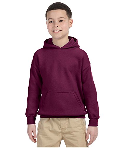 Gildan G185B Youth Heavy Blend 50/50 Hood - Maroon - XS