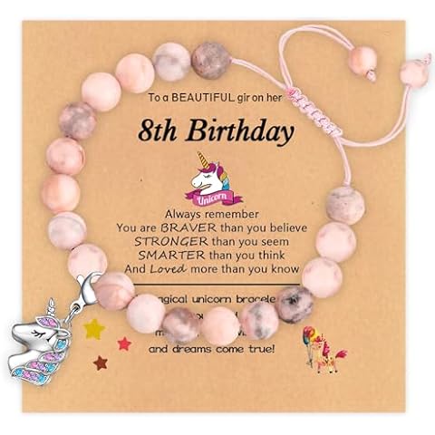 8th Birthday Unicorn Bracelet for Girls Cover
