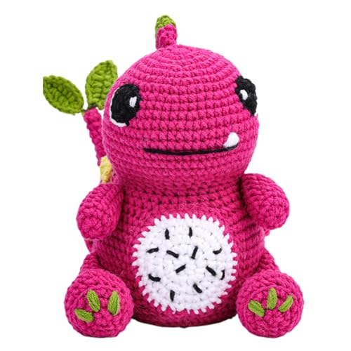 FRANDEK DIY Pitaya Dragon Crochet Kit for Adults, Cute Plush Animal Set