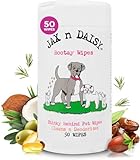 Jax n Daisy Pet Wipes – Gentle & All-Natural Butt Wipes for Dogs and Cats – Moisturizing with Vitamin E – Fresh Herbal Scent