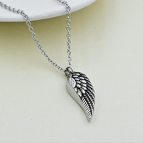 Angel Wing Urn Necklace for Ashes Stainless Steel Cremation Jewelry Keepsake Memorial Urn Necklace for Human/Pets2