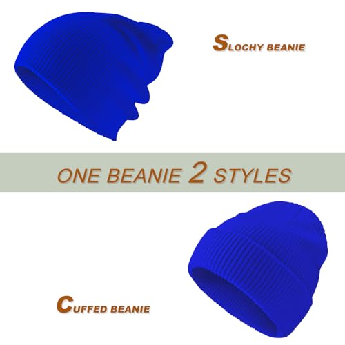 Image of Rosoz Unisex Beanie Winter Knitted Skull Cuffed Soft Warm Hat for Men /Women Slouchy Ski Watch Cap