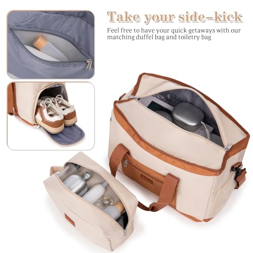 Image of 5 Piece Luggage Sets with Spinner Wheels and Tsa Lock, Hardshell ABS Suitcase Set, Lightweight Hardside Waterproof Travel Suitcases with Wheels, 20 inch, 24 inch, 28 inch Beige