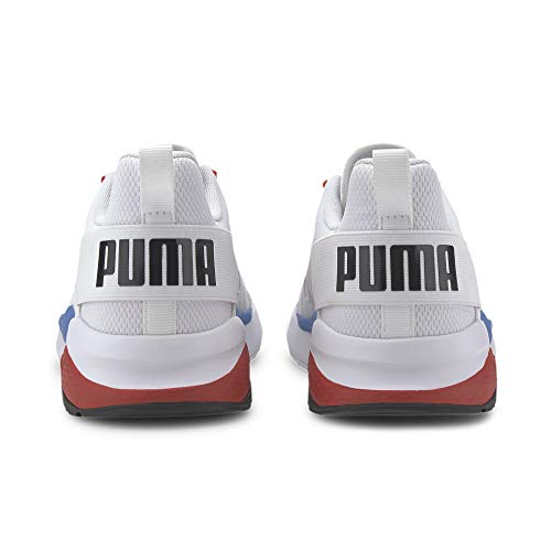 Image of PUMA Men's Low-Top Sneakers, White White Black High Risk Red 03, 7.5