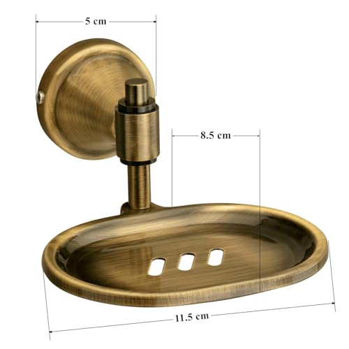 Image of Plantex (Primax) 304 Grade Stainless Steel Soap Holder Stand for Bathroom and Wash Basin Bathroom Accessories - Niko (Antique)