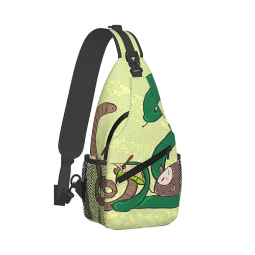Mochila cruzada unisex con estampado colorido para viaje miniatura 2