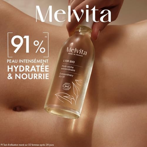 Soin Corps Et Cheveux 'or Bio Huile Sèche Extraordinaire Melvita Le Flacon De 100ml - vue 3