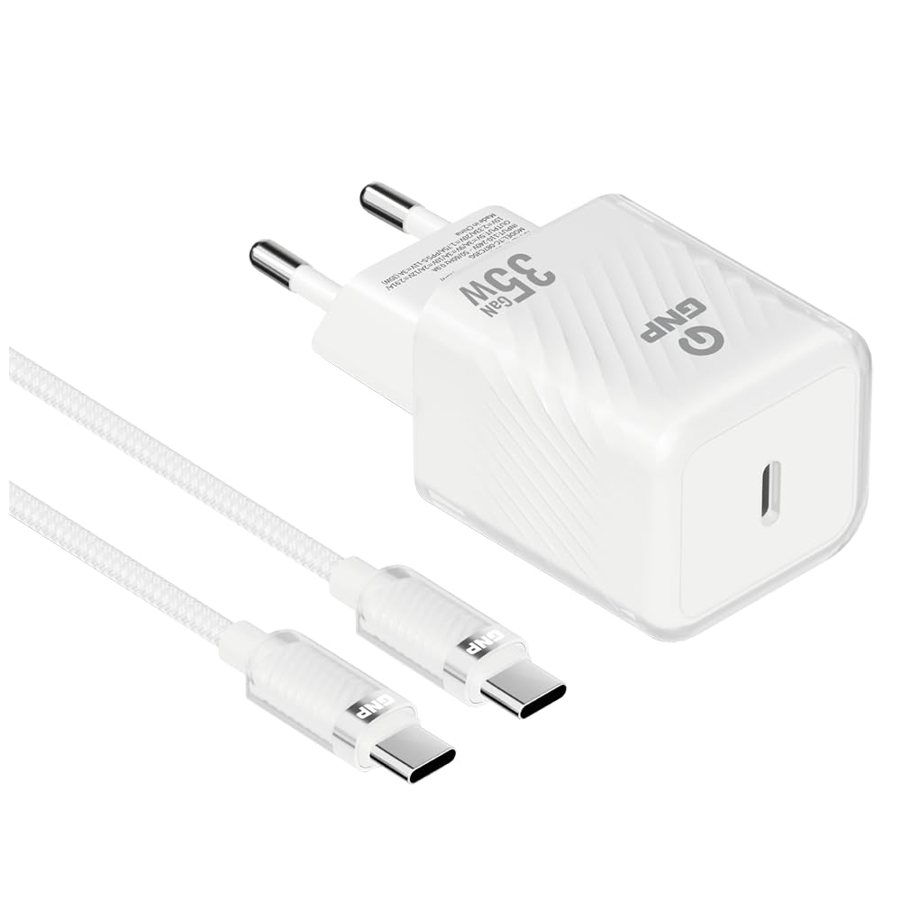 GNP 35W Transparent GAN Şarj Adaptörü ve Type-C Kablo
