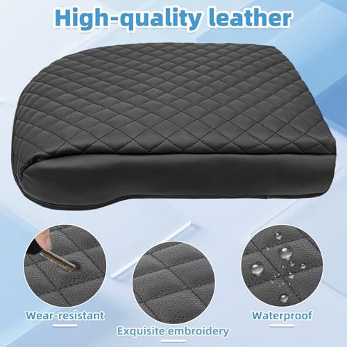 Image of Center Console Armrest Cover for Dodge RAM 1500 2500 3500 2019 2020 2021 2022 2023 2024 2025 Accessories Fully Covered Anti-Scratch Protector Interior Accessories(Only for Bucket Seat Console)