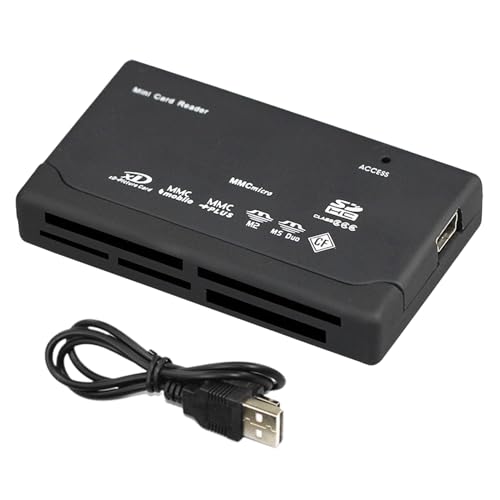USB Card Reader - Portable High Speed Hub, Universal Digital Storage Connector, Durable Slim Media Expansion Device, Instant File Moving Hardware - for Camera...
