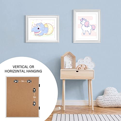 Anozie 10X12.5 Kids Art Frame, Magnetic Front Opening, Tempered Glass, White Picture Frame For Kids Artwork Changeable With Mat, Display Storage Frames For Kids Drawings, Artworks, Schoolwork, 1 Pack #TOP3